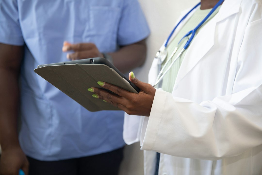 Doctor sharing information with a patient
